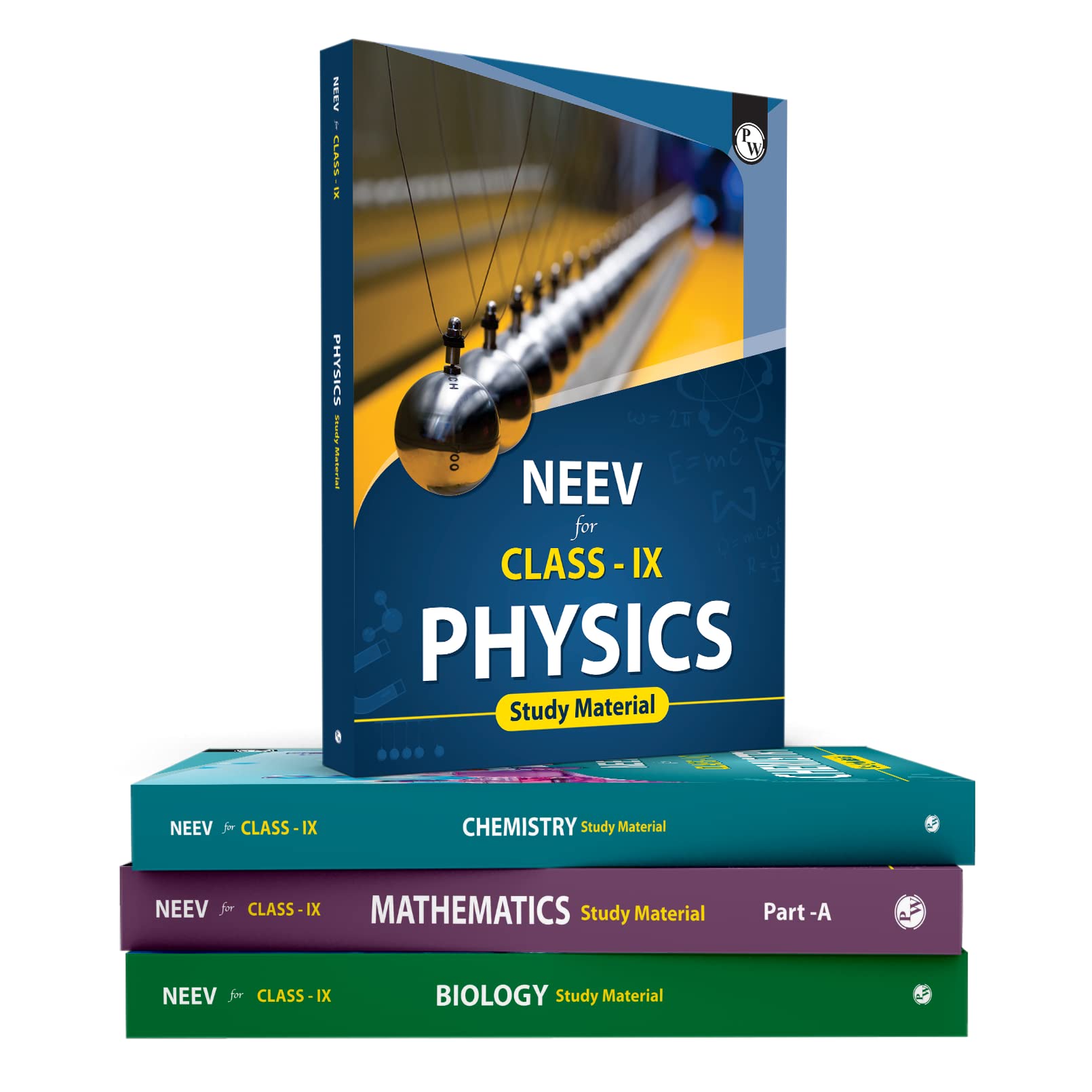 Physics Wallah Neev for Class 9th | Full Course Study Material Set (Physics, Chemistry, Mathematics & Biology Set of 5 Books) | 
