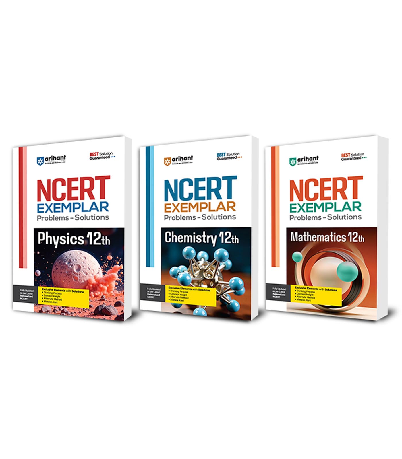 Arihant Ncert Exemplar Physics,Chemistry,Maths 12Th Latest Rationalized Edition (Set Of 3) | Problems & Solutions With Exclusive