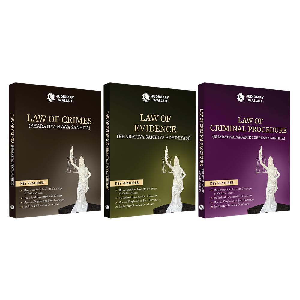 PW Judiciary Criminal Laws Comprehensive Notes Combo Set of 3 Books | Complete Judicial Service Exam Prep with Case Laws, Legal 