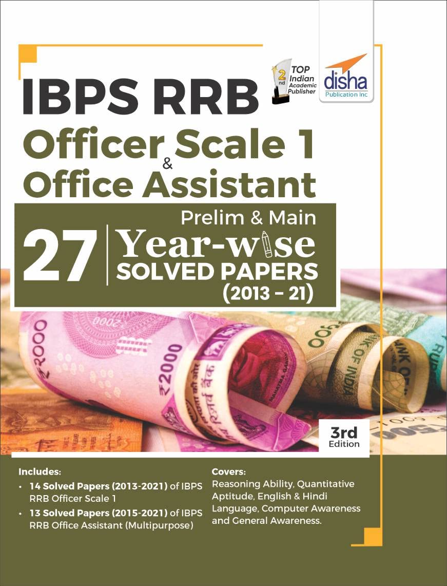 Ibps Rrb Officer Scale 1 & Office Assistant Prelim & Main 27 YearWise Solved Papers (2013  21) 3Rd Edition