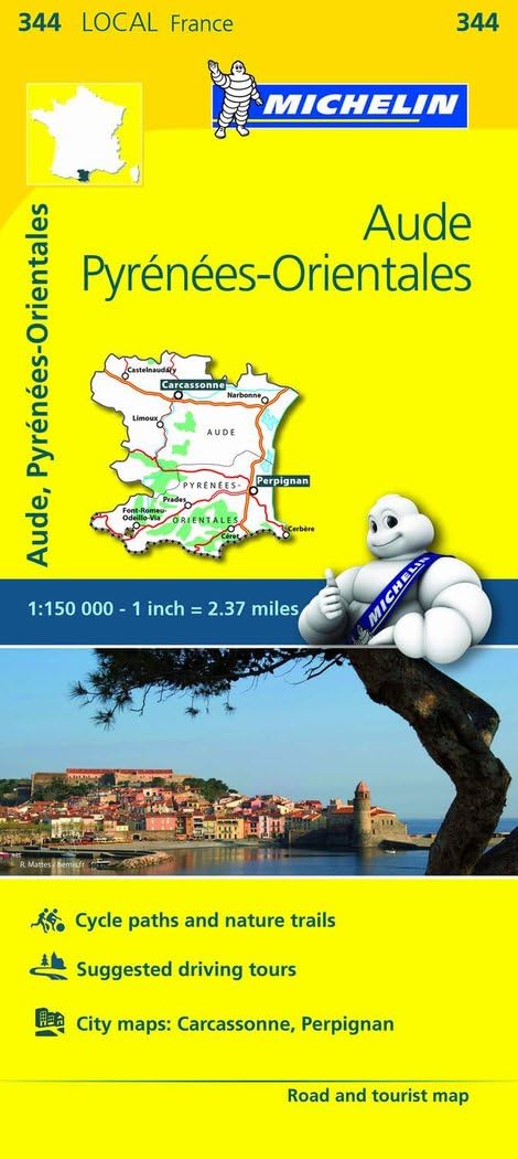 Michelin FRANCE Aude, PyrnesOrientales Map 344 (Maps/Local (Michelin))