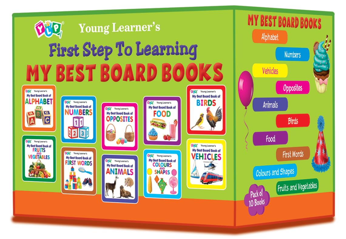 First Step To Learning My Best Board Books (Gift Pack Of 10 Books): Box Set For Kids | Learning Gift Set | Early Learning Books 