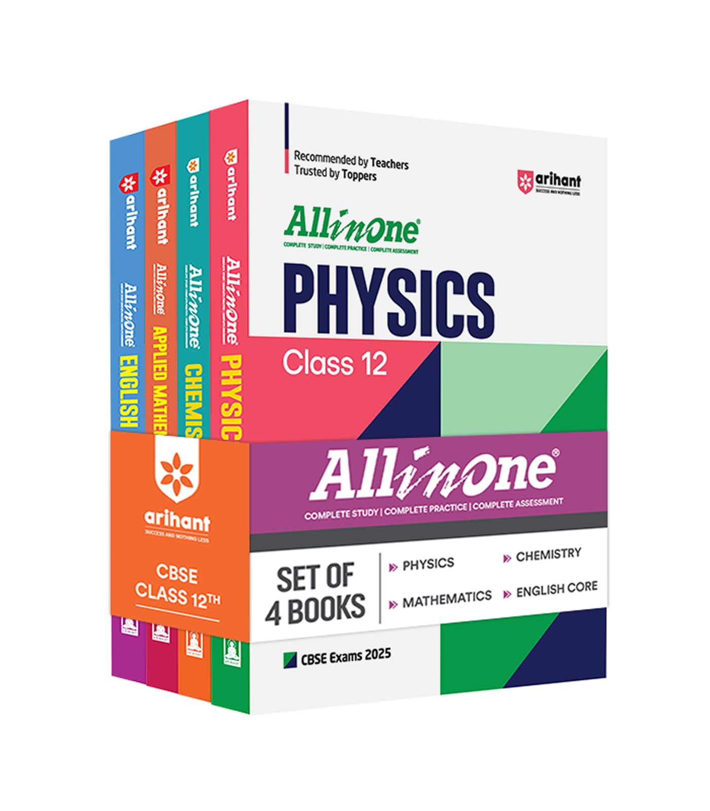 All In One Combo Class 12Th Physics, Chemistry, Mathematics, English Core For Cbse Exam 2025 (Set Of 4 Books)