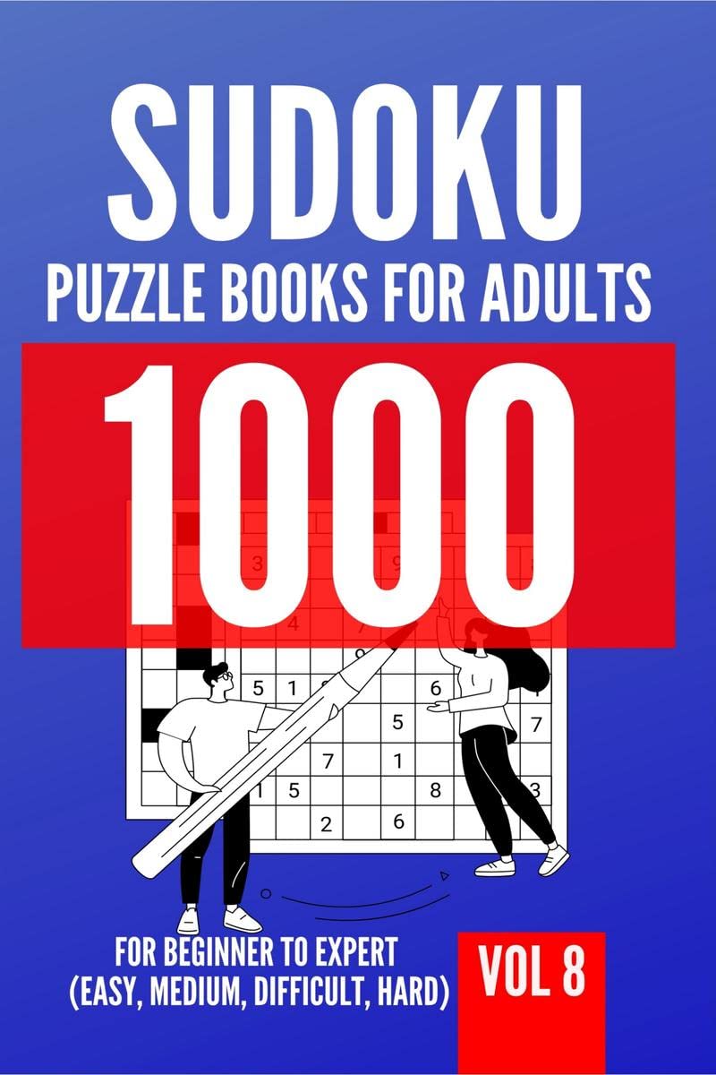 1000 Sudoku Puzzle Books For Adults | For Beginner To Expert (Easy, Medium, Difficult, Hard) | Vol 8