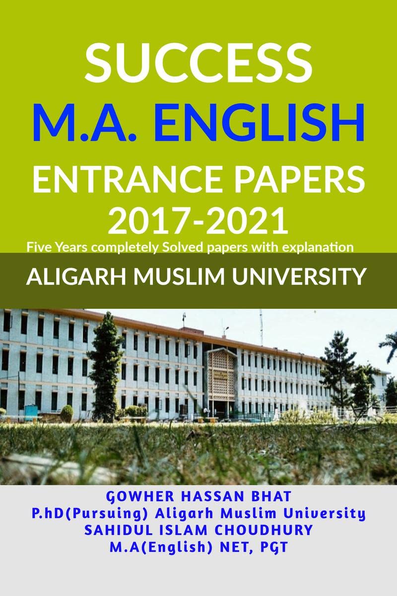 success M.A English Entrance papers 20172021 Aligarh Muslim University