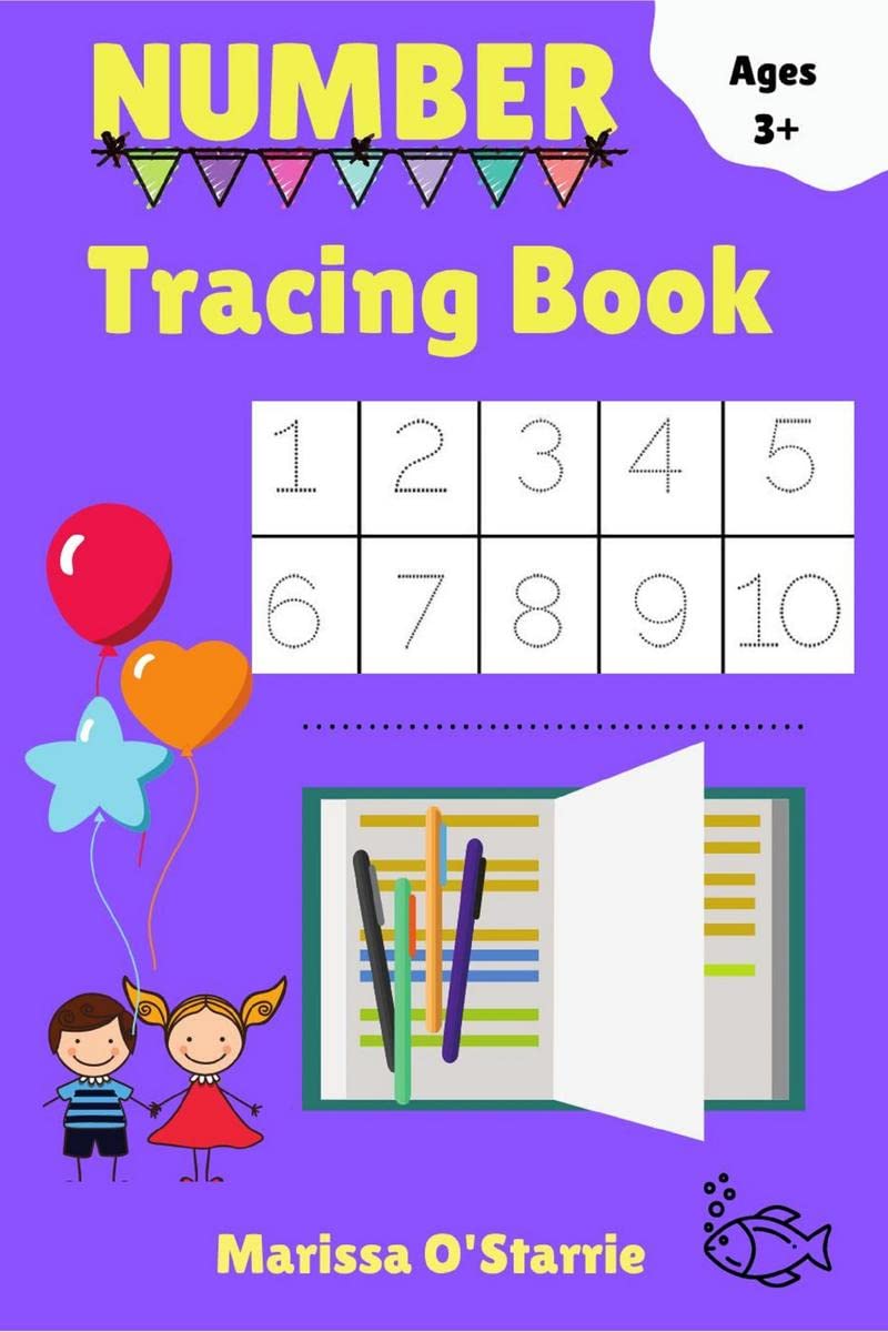 Number Tracing Book : Trace numbers practice workbook for kids ages 35 / kindergarten activities / learn numbers 0 to 100