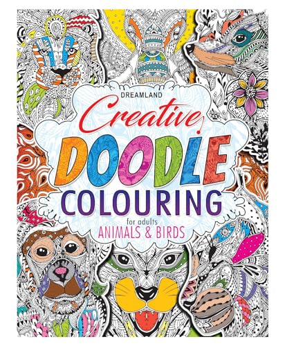 Animals & Birds Creative Doodle Colouring Book for Beginners and Adults | Intricate Wildlife Patterns for Relaxation and Creativ