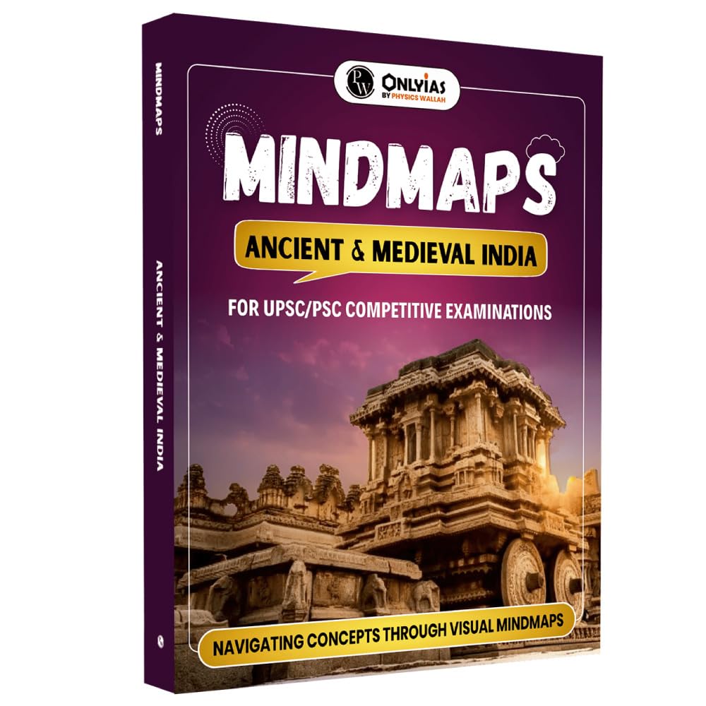 PW UPSC Mindmaps Ancient and Medieval India For UPSC/PSC Competitive Examinations | Navigating Concepts Through Visual Mindmaps 