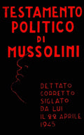 Testamento politico di Mussolini (Italian Edition)