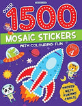 1500 Mosaic Stickers Book 4 with Colouring Fun | Creative Sticker Activity Book for Kids Age 48 Years with 16 Mosaic Patterns, 4