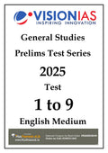 Vision IAS UPSC prelims test series 2025 | Test 1 To 9 With Solutions | English Medium | Photocopy B&W