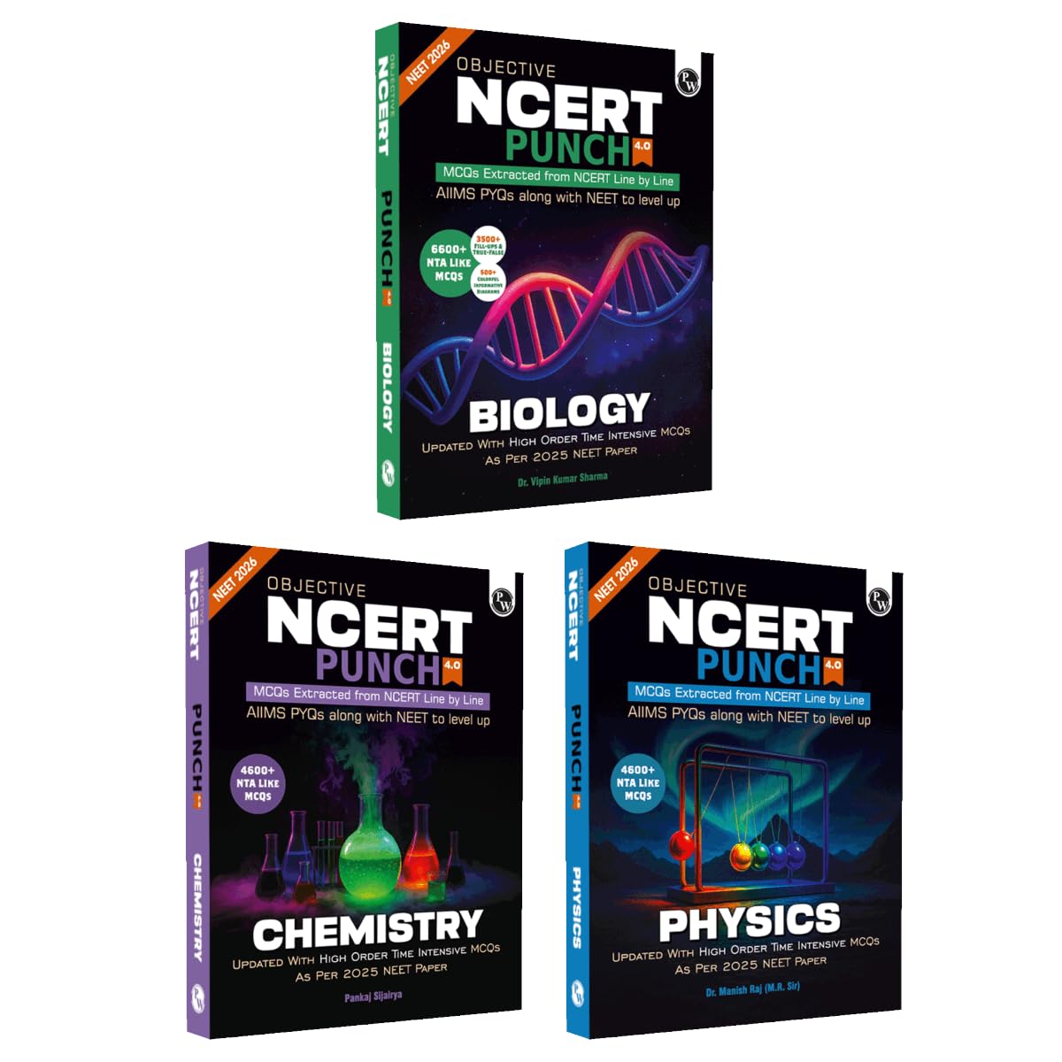 PW Objective NCERT Punch 4.0 Physics, Chemistry and Biology Combo Set of 3 Books For NEET 2026 l Updated with High Order Time In