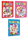 My First Unicorn, Mermaid And Dragon Colouring Book For Kids