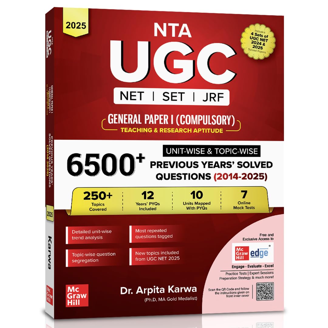 UGC NET Paper 1 2026 Previous Years Solved Papers (20142025) | 6500+ Questions (3000 in book + 3500 online with June 2025) | 