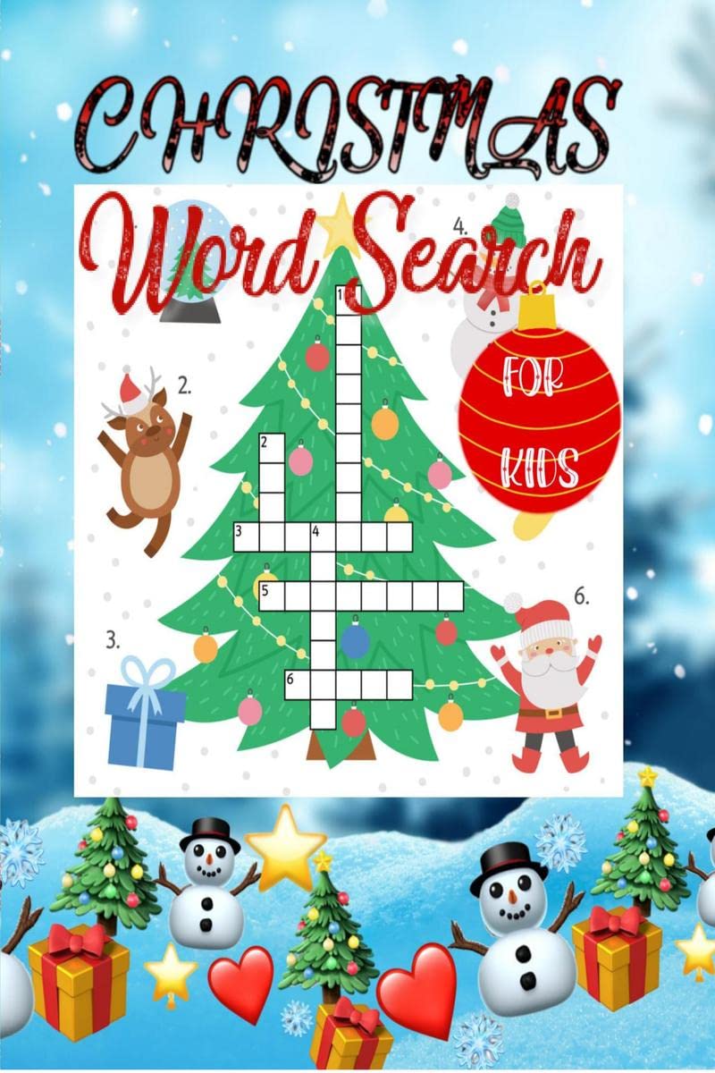 Christmas Word Search for Kids : 40 Christmas Word Finder Puzzle with Solutions; Age 612