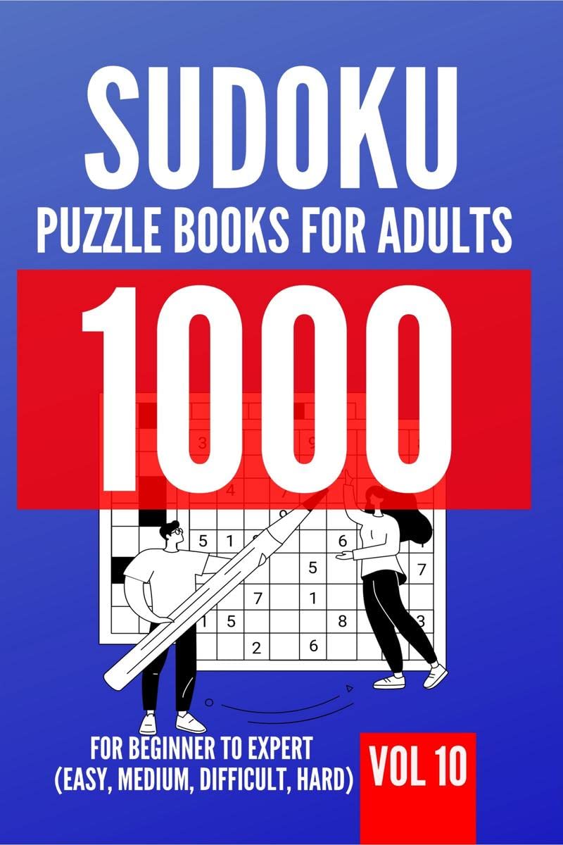 1000 Sudoku Puzzle Books For Adults | For Beginner To Expert (Easy, Medium, Difficult, Hard) | Vol 10