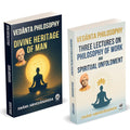 Divine Heritage Of Man | Three Lectures On Philosophy Of Work Swami Abhedananda Combo Gift Pack Set Hindu Spiritual Books in Eng