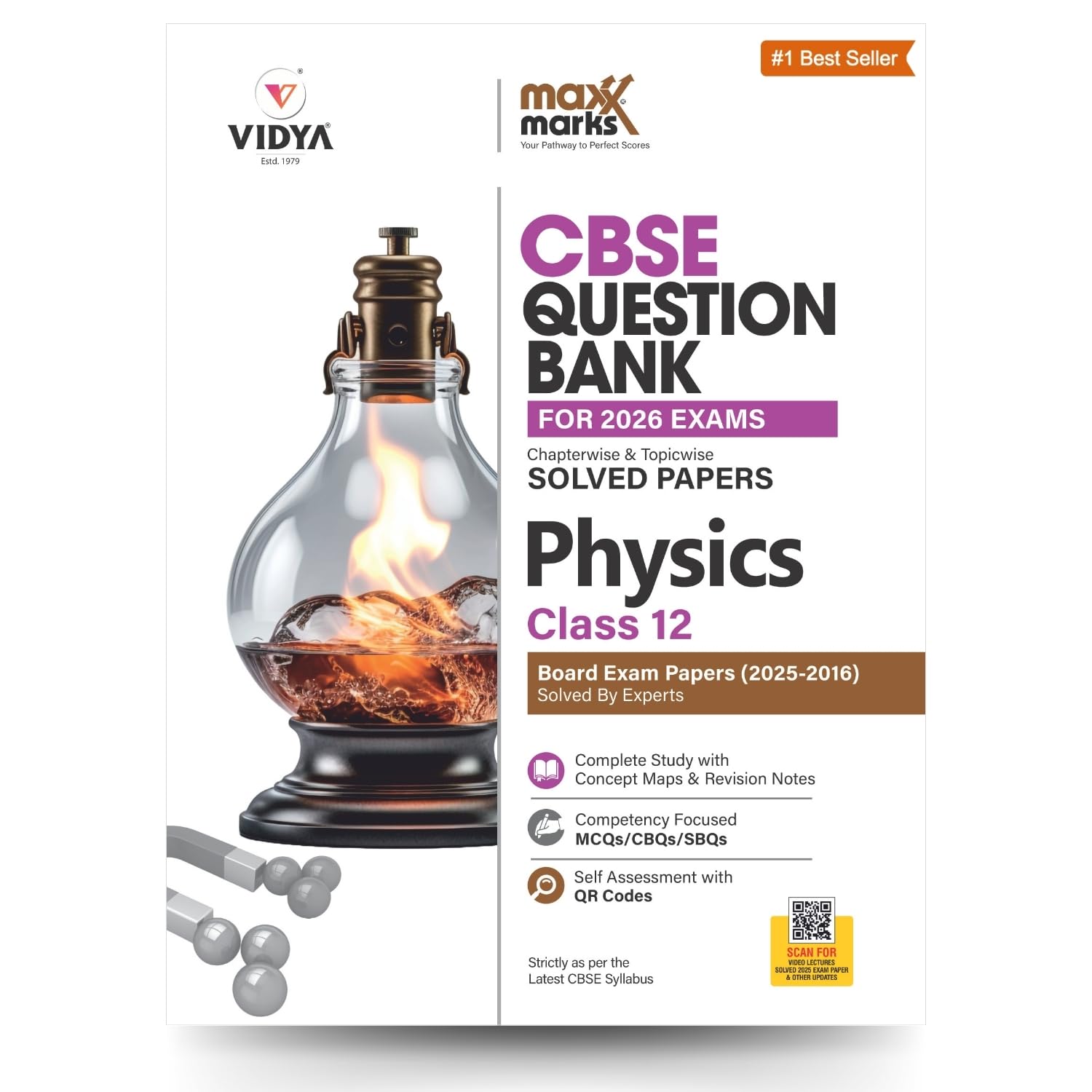 Cbse Question Bank Class 12 Physics 2026 Maxx Marks Latest Cbse Pattern Competency Based Questions Chapterwise Solved Papers Nce