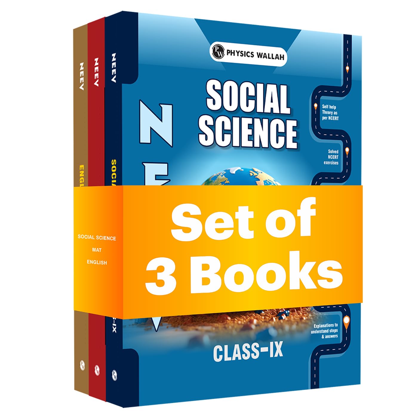 PW Neev For Class 9 Social Science, MAT, English COMBO Set of 3 (2026 Edition)