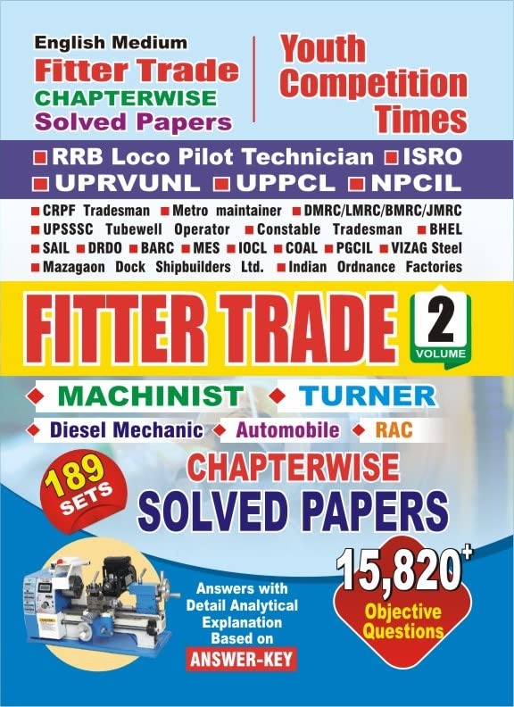 Youth Competition TIMES ITI FITTER TRADE CHAPTER WISE SOLVED PAPERS VOL 02 ENGLISH MEDIUM