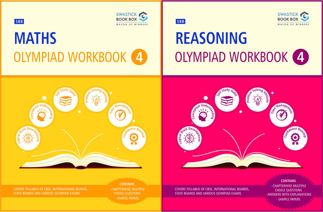 Reasoning and Maths Olympiad Workbook Combo  Class 4