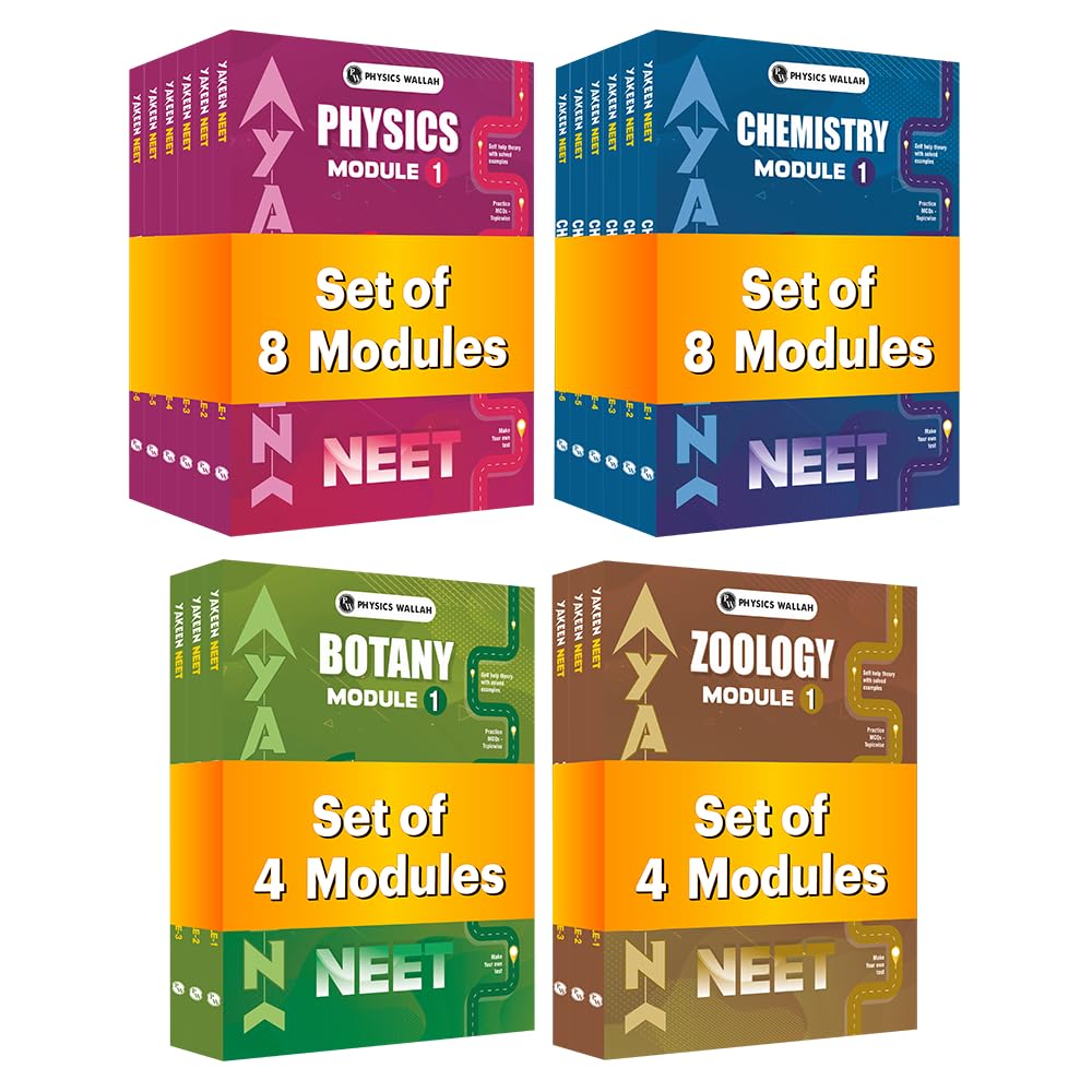 PW Yakeen For NEET Droppers Physics, Chemistry, Botany and Zoology Modules with Solutions Combo Set of 24 Books (2026 Edition)