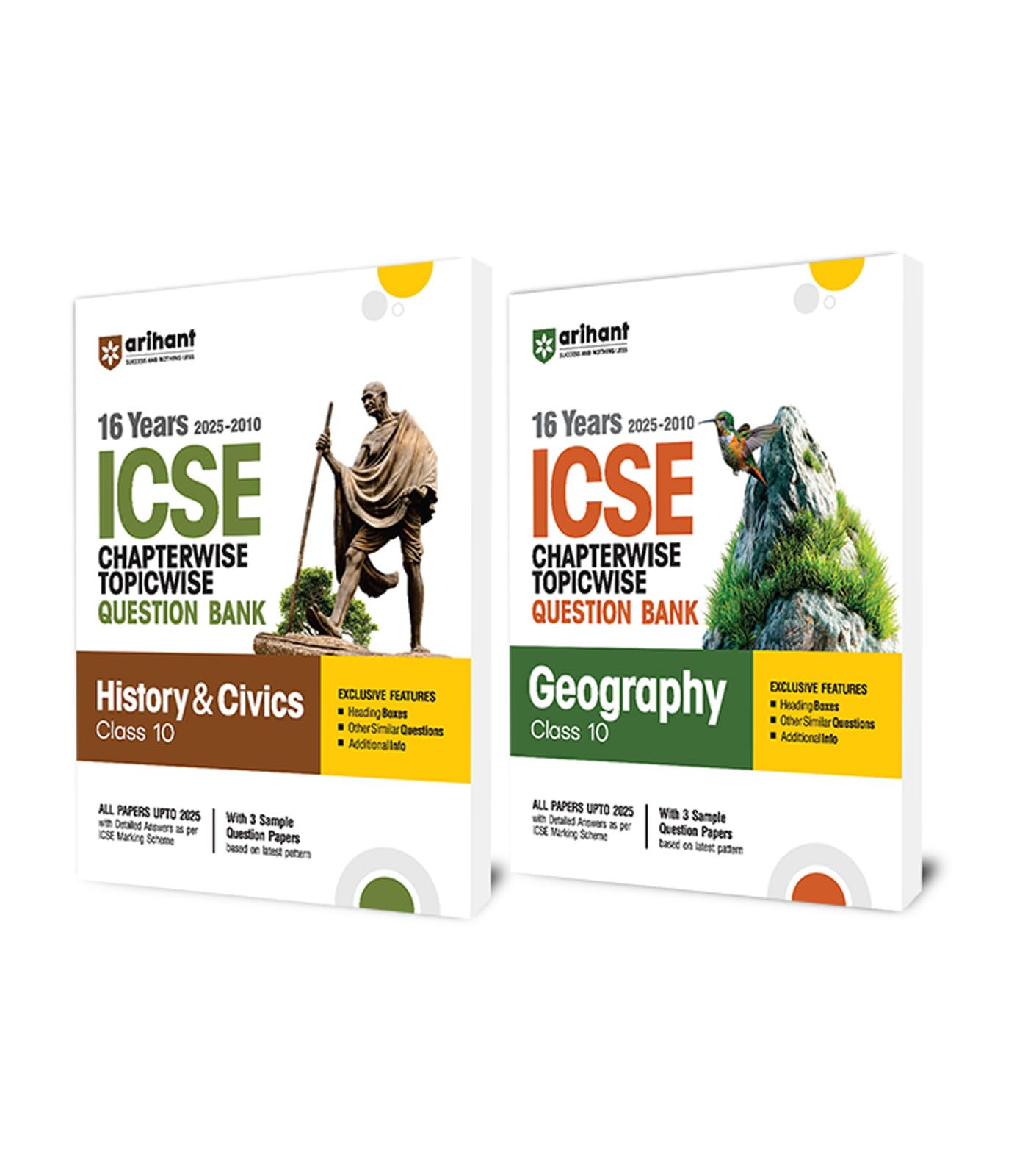 Arihant ICSE Class 10 Chapterwise Topicwise Question Bank History and Civics and Geography | 16 Years Solved Papers (20102025),