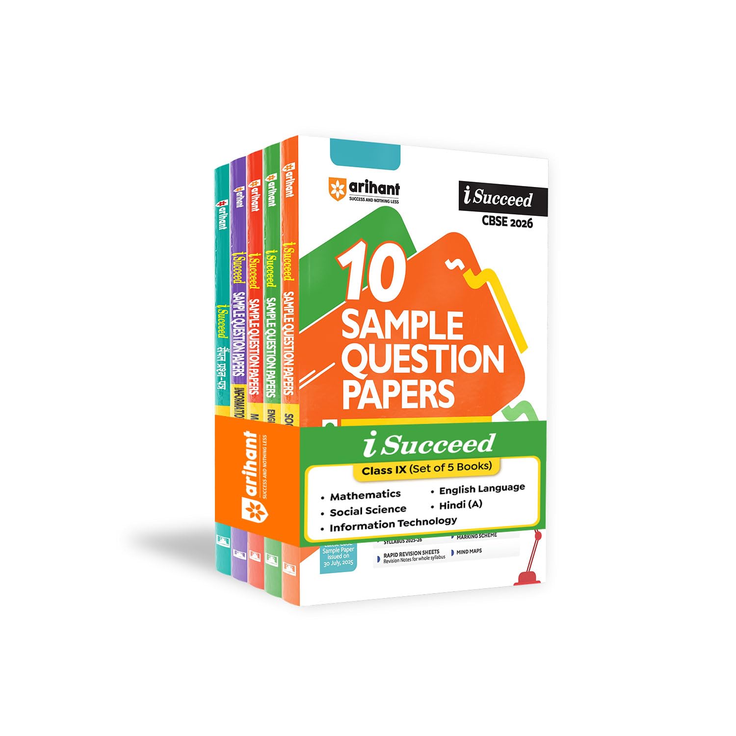 Arihant I Succeed CBSE Sample Question Papers Class 9 Exam 2026 | Hindi A , English Language & Literature,Math, Information te