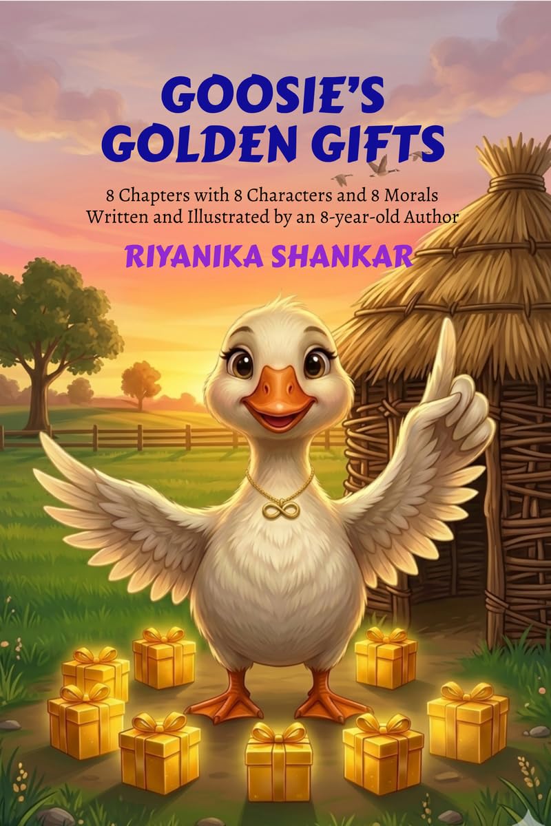 GOOSIES GOLDEN GIFTS: 8 Chapters with 8 Characters and 8 Morals Written and Illustrated by an 8yearold Author