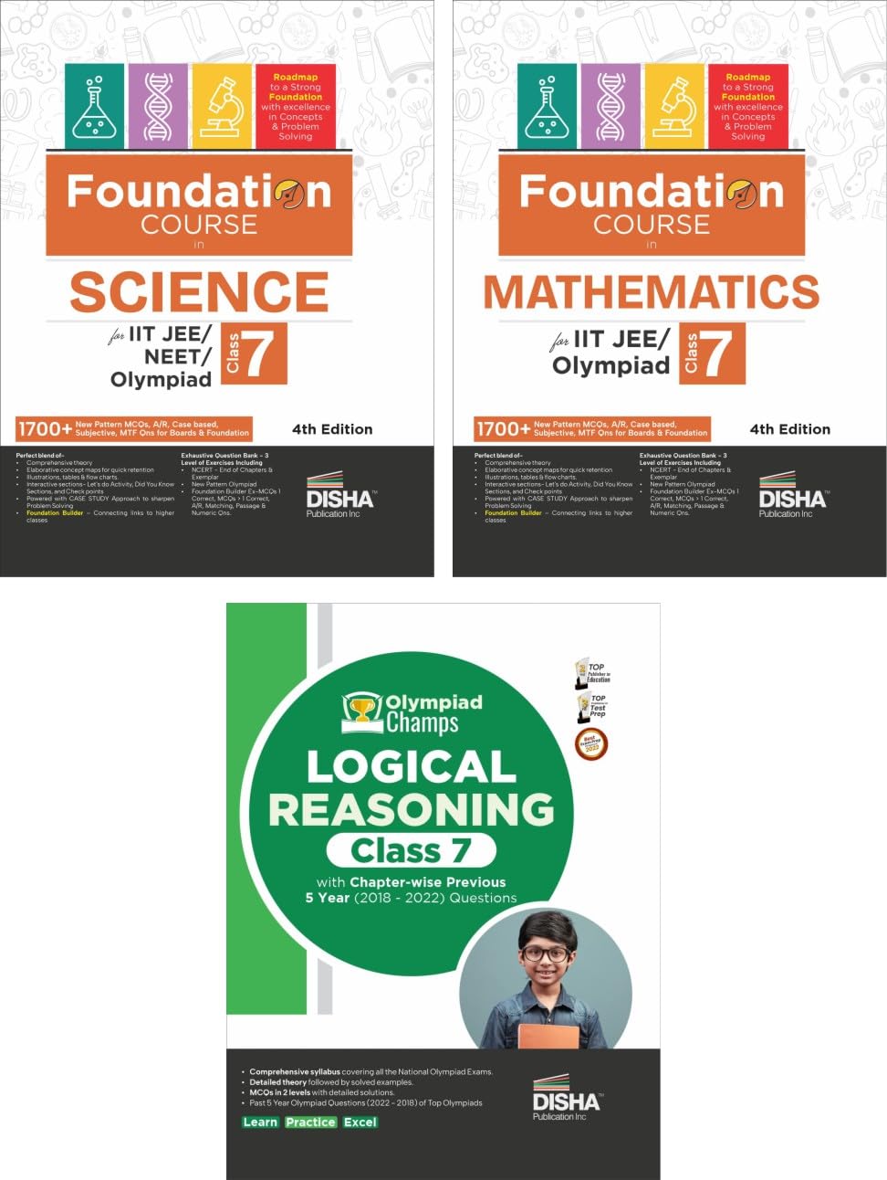 Foundation Course In Science, Mathematics & Logical Reasoning Class 7 For IitJee/ Neet/ Olympiad  4Th Edition