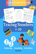 Tracing numbers 120, Practice Workbook for Kids : Learn to Write Numbers : Handwriting Practice for Kids Ages 35 and Preschool