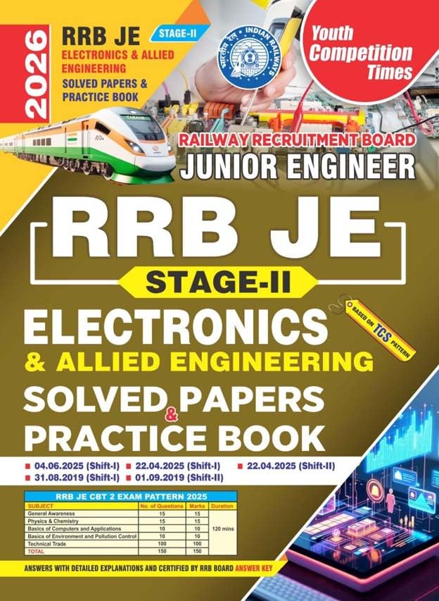 RRB JE Stage_II Electronics & Allied Solved & Practice Book 2026 English Medium