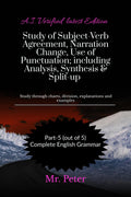 Study of SubjectVerb Agreement, Narration Change, Use of Punctuation; including Analysis, Synthesis & Splitup : Study through 
