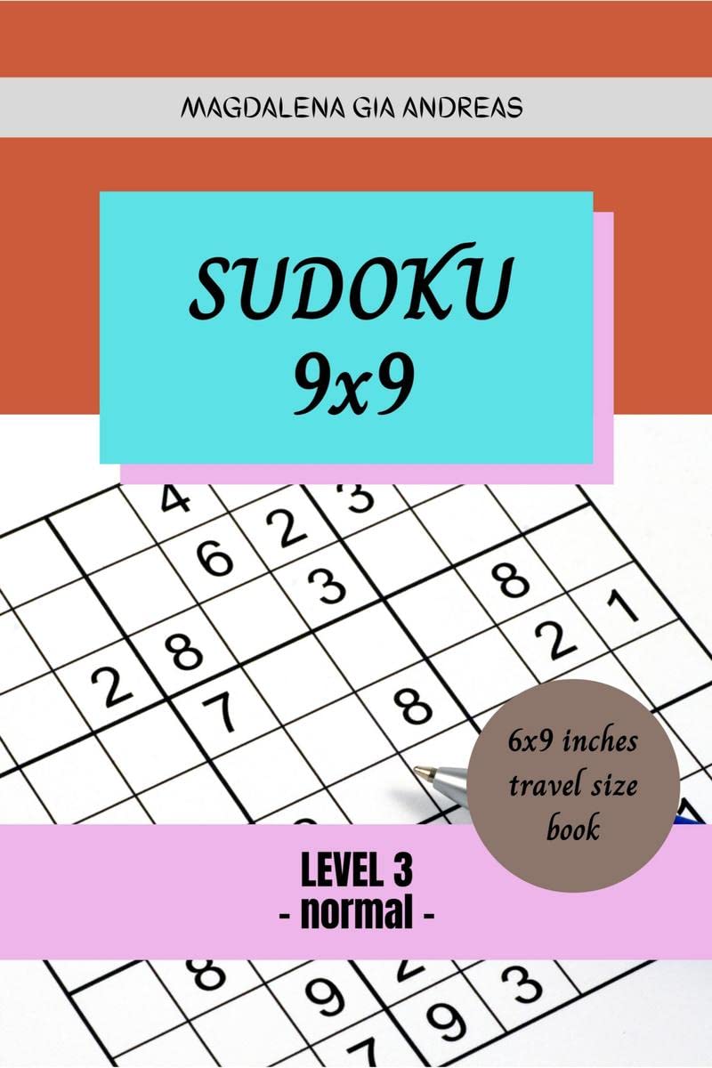 Sudoku 9x9  level 3 : 200 Normal Sudoku, with Solutions  Small Size Travel Book