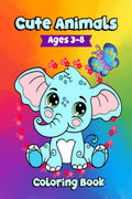 Cute Animals Coloring Book : 100 scenes from the lives of cute animals and birds on land and in water, suitable for girls and bo