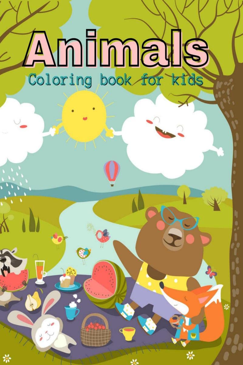 Animals Coloring Book for kids : Amazing Animals Coloring Book for Kids, Age :48