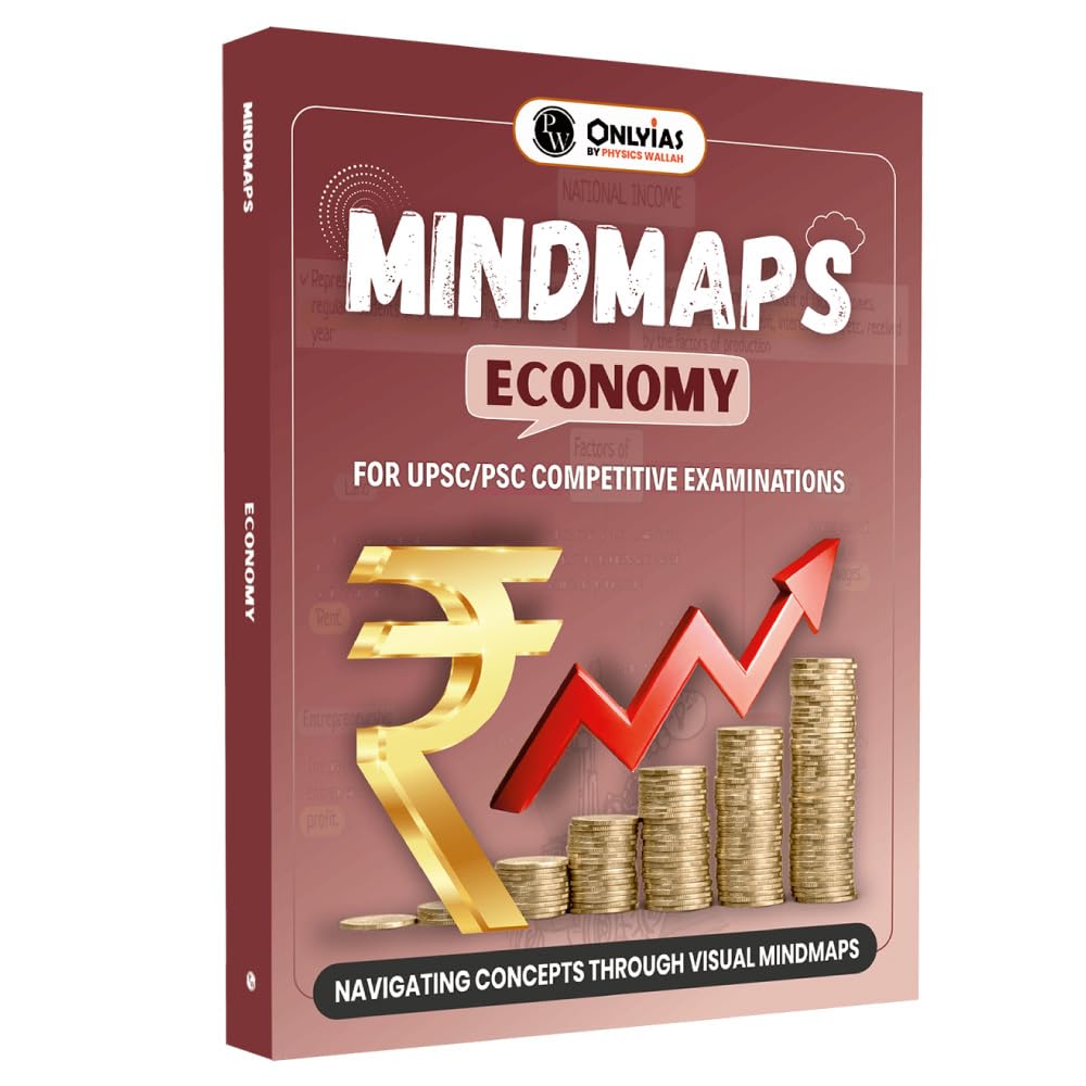 PW UPSC Mindmaps Economy For UPSC/PSC Competitive Examinations | Navigating Concepts Through Visual Mindmaps [Paperback] PW