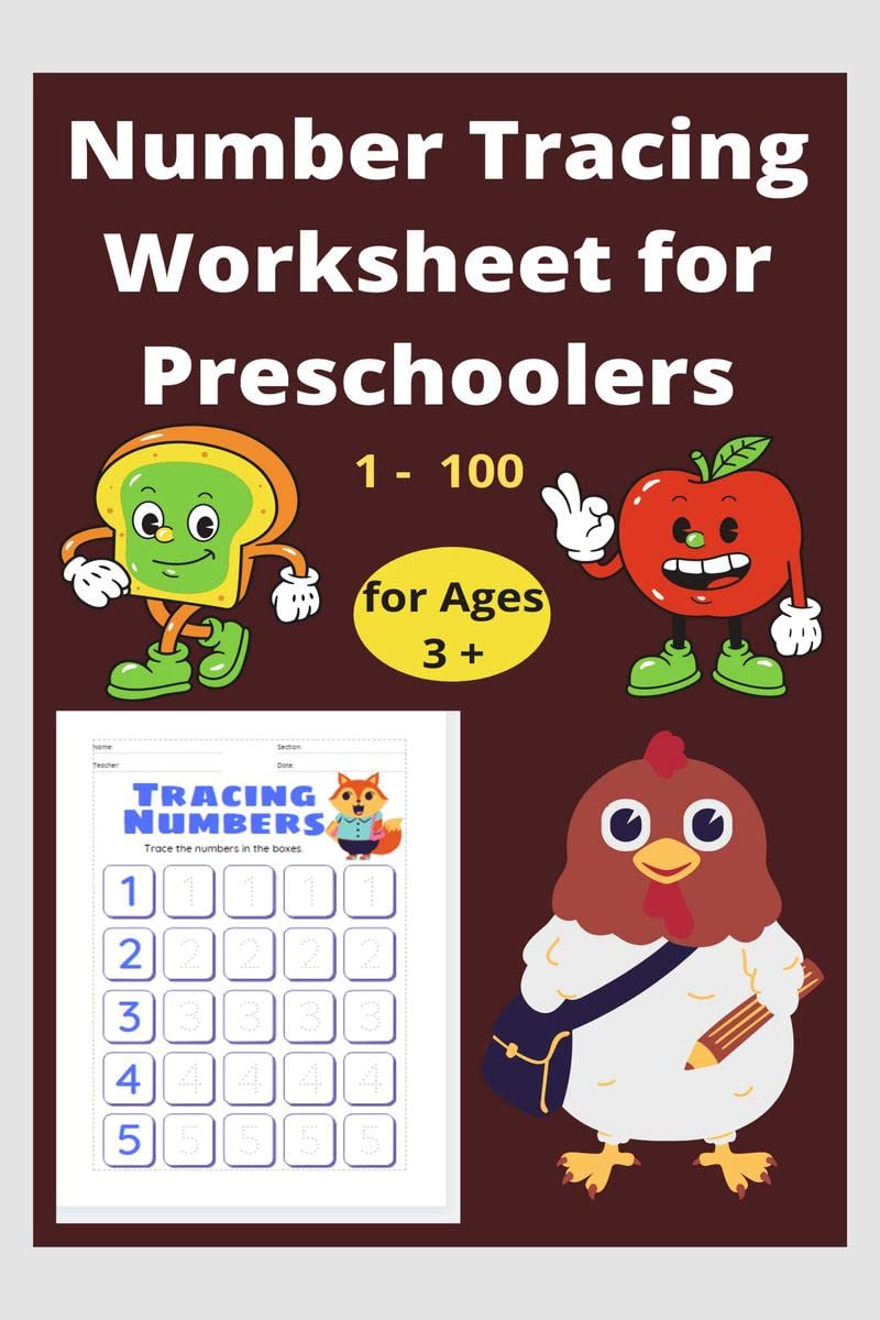 Number Tracing Worksheet for Preschoolers