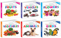 Mini Board Book Gk Set: Fruits, Vegetables, Vehicles, Flowers, Birds, Animals  6 Picture Books For Kids Early Learning Age 2+