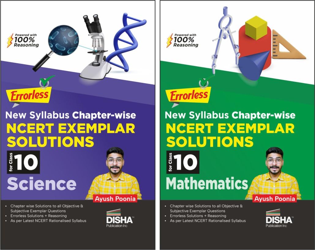 Disha Errorless New Syllabus ChapterWise Ncert Exemplar Solutions For Class 10 Science & Mathematics Edition 2Nd| 100% Reasonin