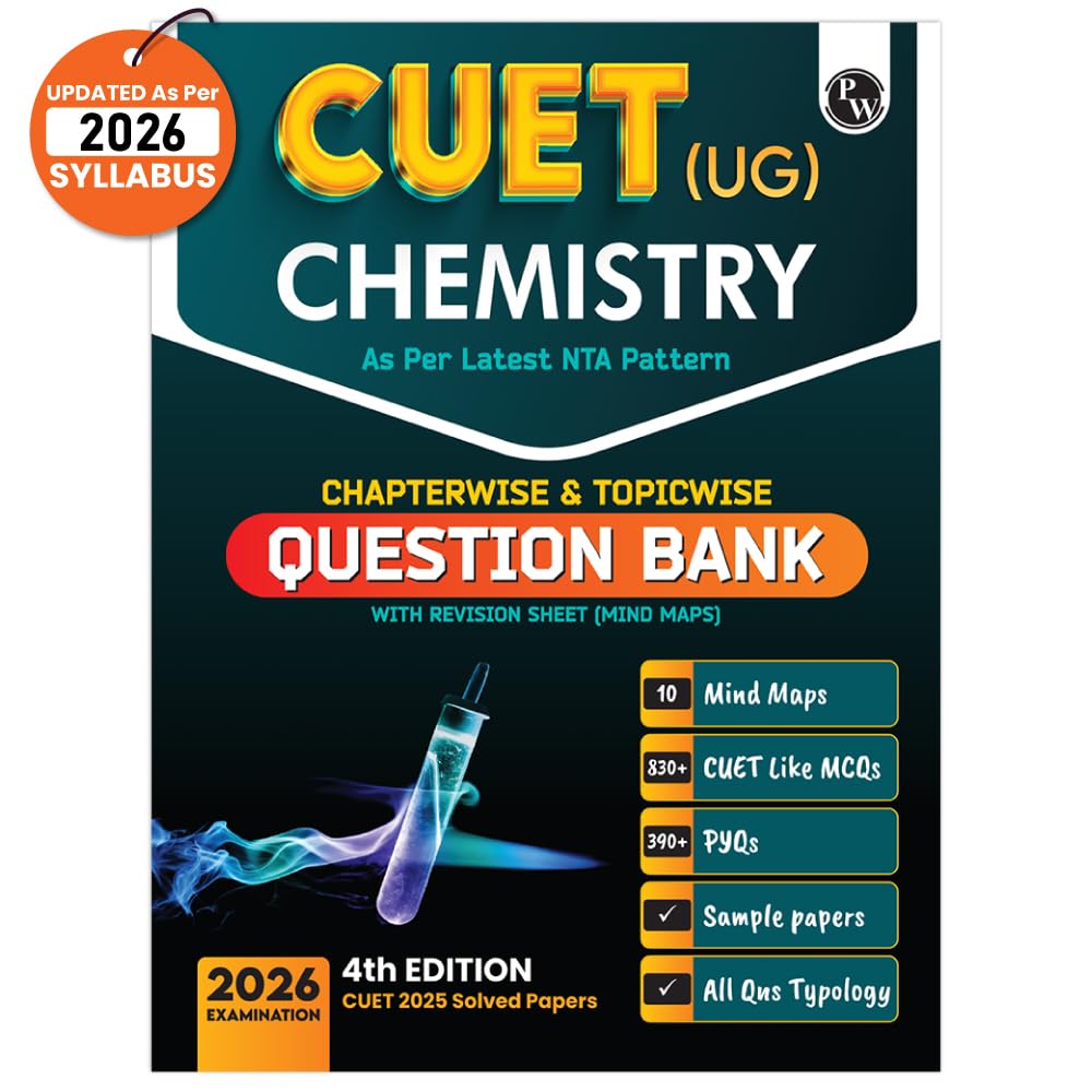 PW CUET UG Entrance Exam Books 2026  Chemistry | Chapterwise & Topicwise MCQs Question Bank | Theory + Exercises | CUET UG PYQ 