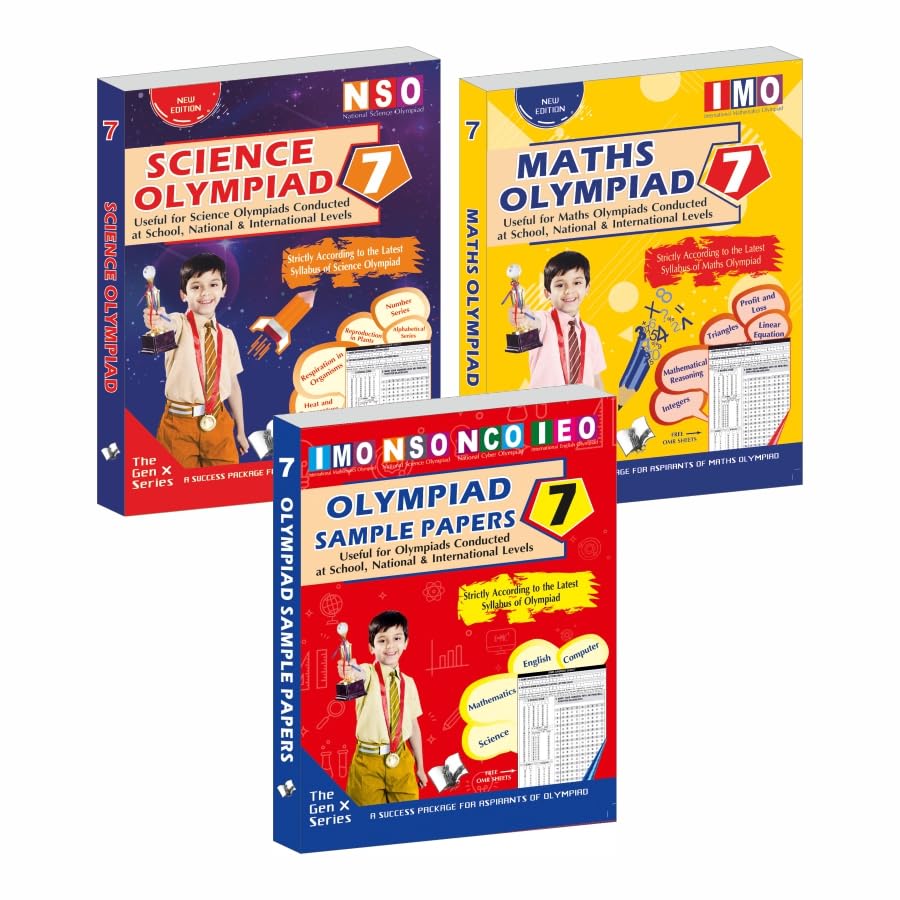 National Science Olympiad  Class 7 + International Maths Olympiad  Class 7 + Olympiad Sample Paper  Class 7 With OMR Sheets