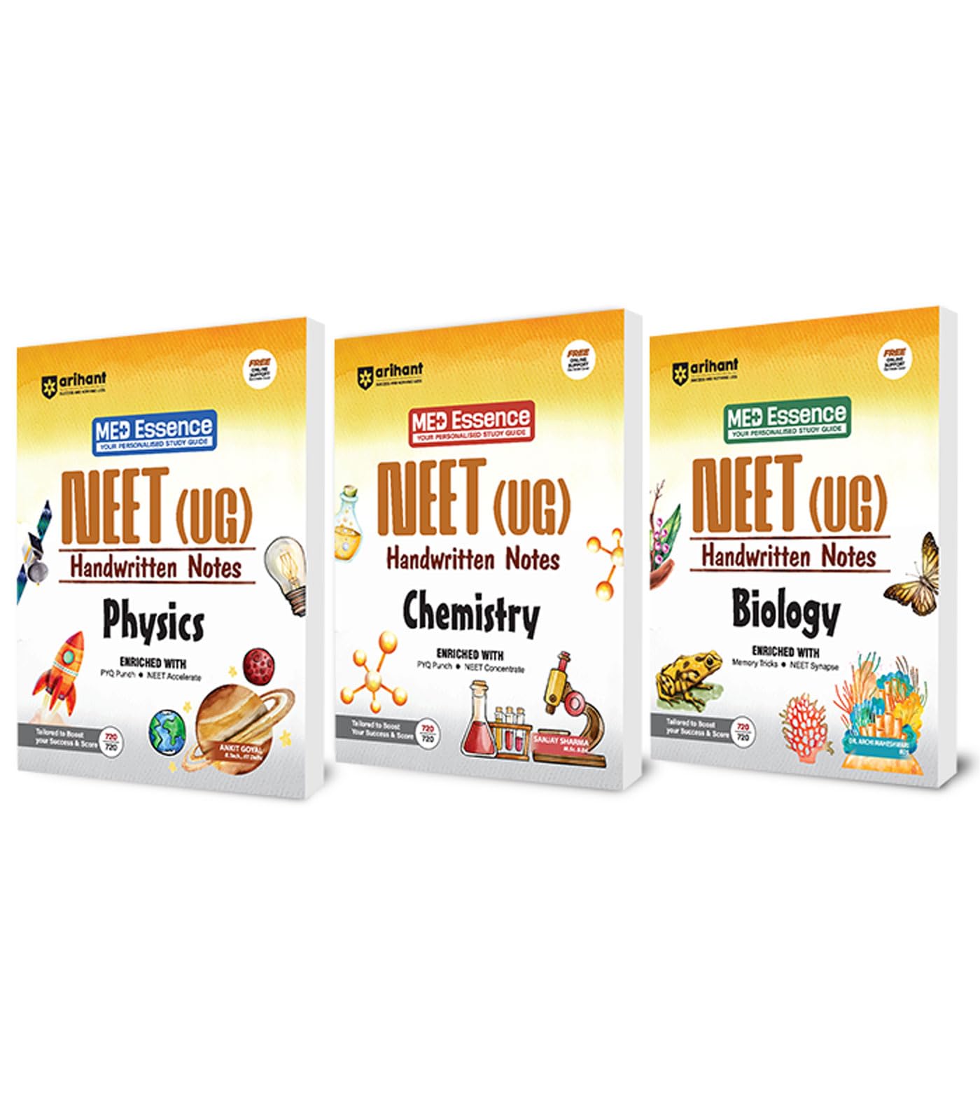 Arihant NEET (UG) Physics, Chemistry and Biology Handwritten Notes | First and Only NEET Targeted Handwritten Notes Set of 3 Boo