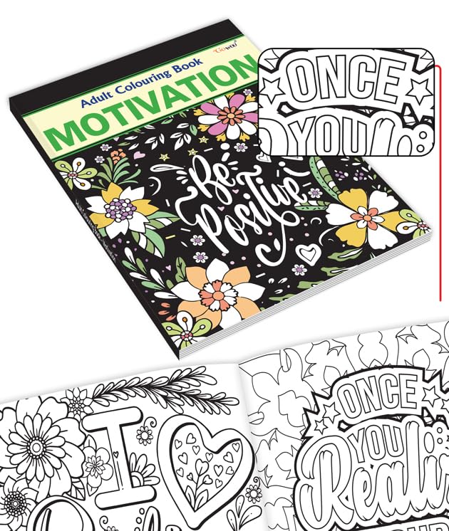 Motivation  Adult Colouring Book : Calming art coloring book, Adult and kids coloring fun, Art Colouring book for Adults & Kids