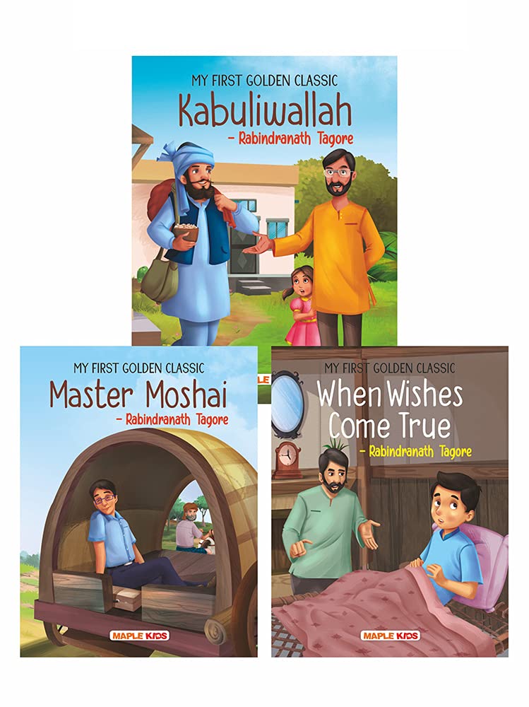 Rabindranath Tagore  Kabuliwallah, When Wishes Come True, Master Moshai  For Children (Illustrated) (Set Of 3 Books)