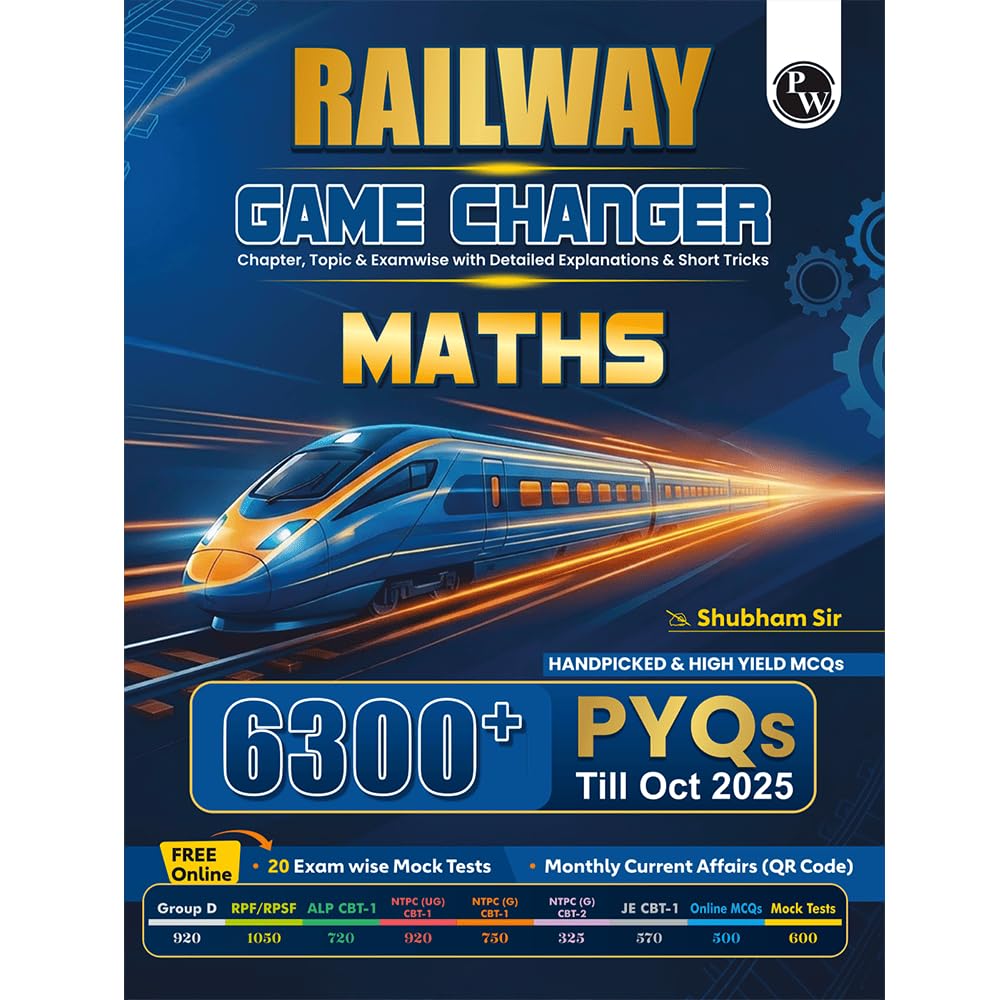 PW Railway Game Changer Maths 6300+ TCS MCQ By Shubham Sir For 2026 Exams | Chapter, Topic & Examwise Past Year Questions (PYQs