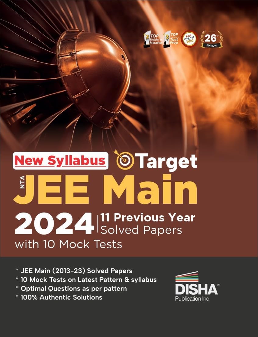 New Syllabus Target Nta Jee Main 2024  11 Previous Year Solved Papers With 10 Mock Tests 26Th Edition | Physics, Chemistry, Mat