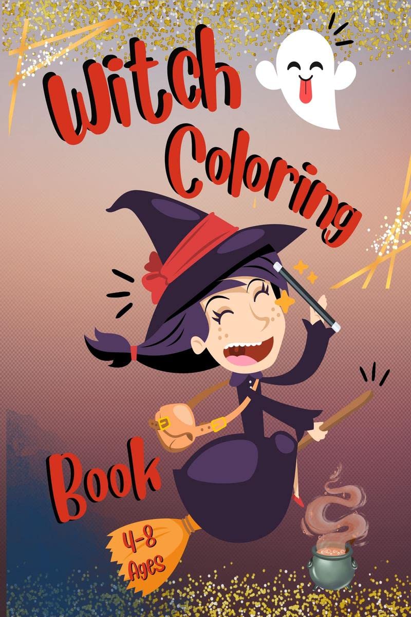 Little Witch Coloring Book : Including 25 Illustration Pages Of Lovely Witches In Kawaii Style For Kids