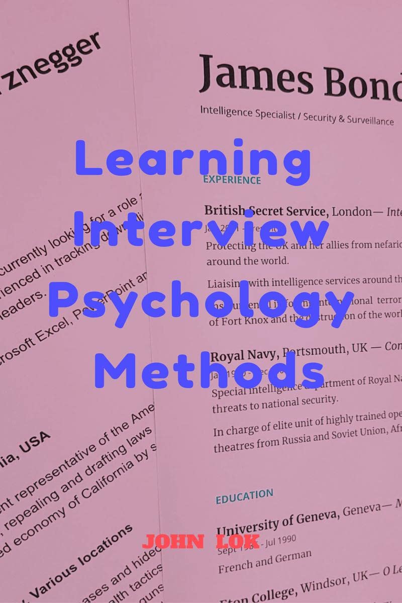 Learning Interview Psychology methods
