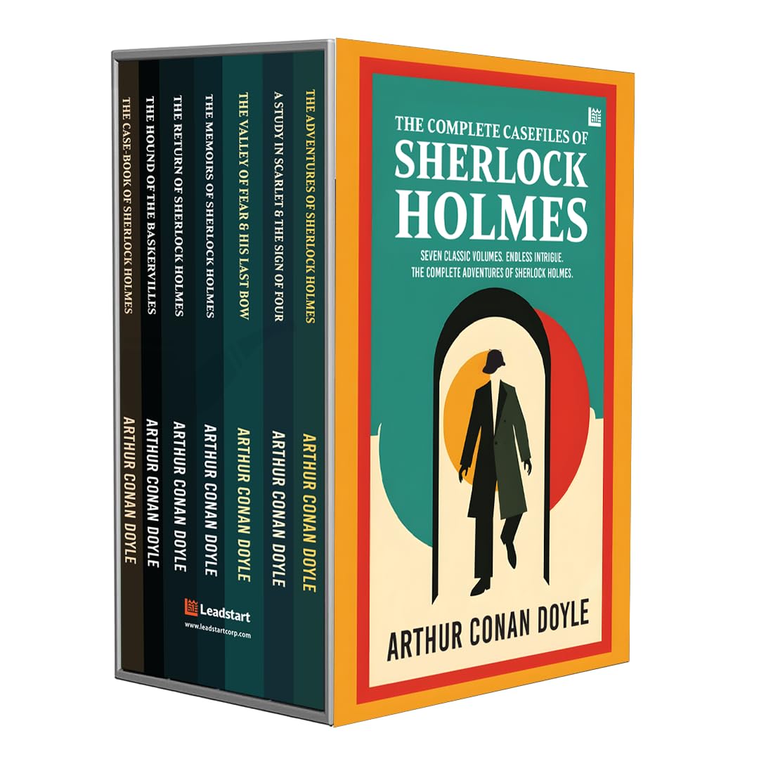 The Complete Casefiles of Sherlock Holmes  Set of 7 Books [Premium Paperback] English Novels | Sherlock Holmes Books Set | Myst